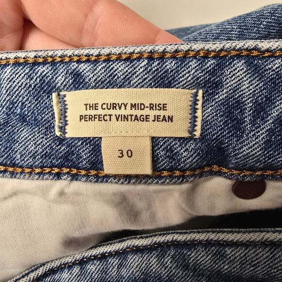 Women's Madewell "The Curvy Mid-Rise Perfect Vintage Jean" Denim Jeans | Size 30 - Picture 8 of 9